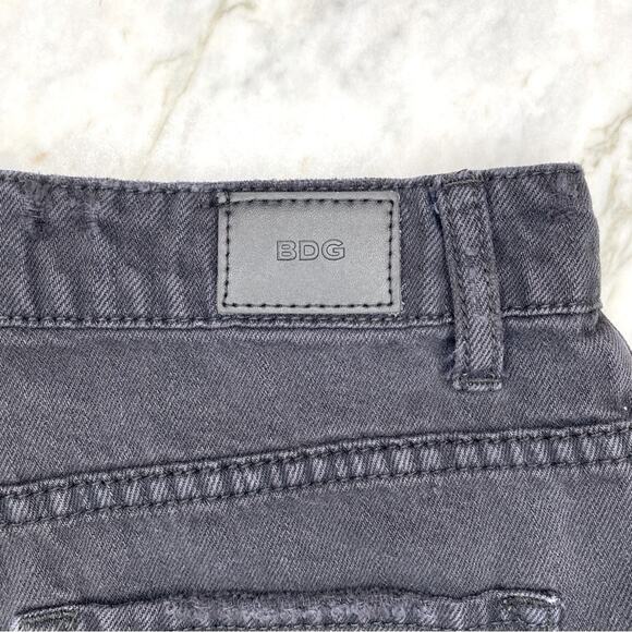BDG Womens Super High Rise Cheeky Distressed Denim Shorts in Washed Black 27 - Picture 3 of 5